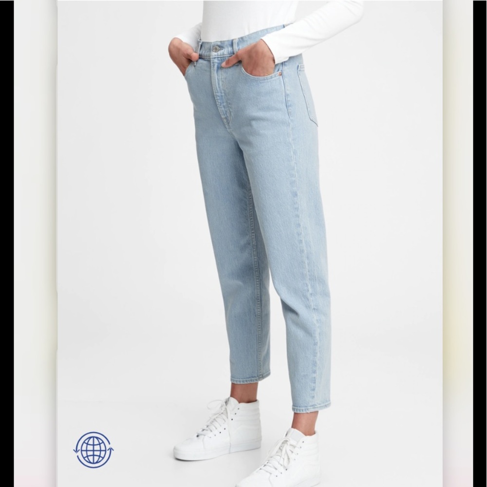 NWT GAP Women's Tall‎ High Rise Mom Jeans With Washwell™